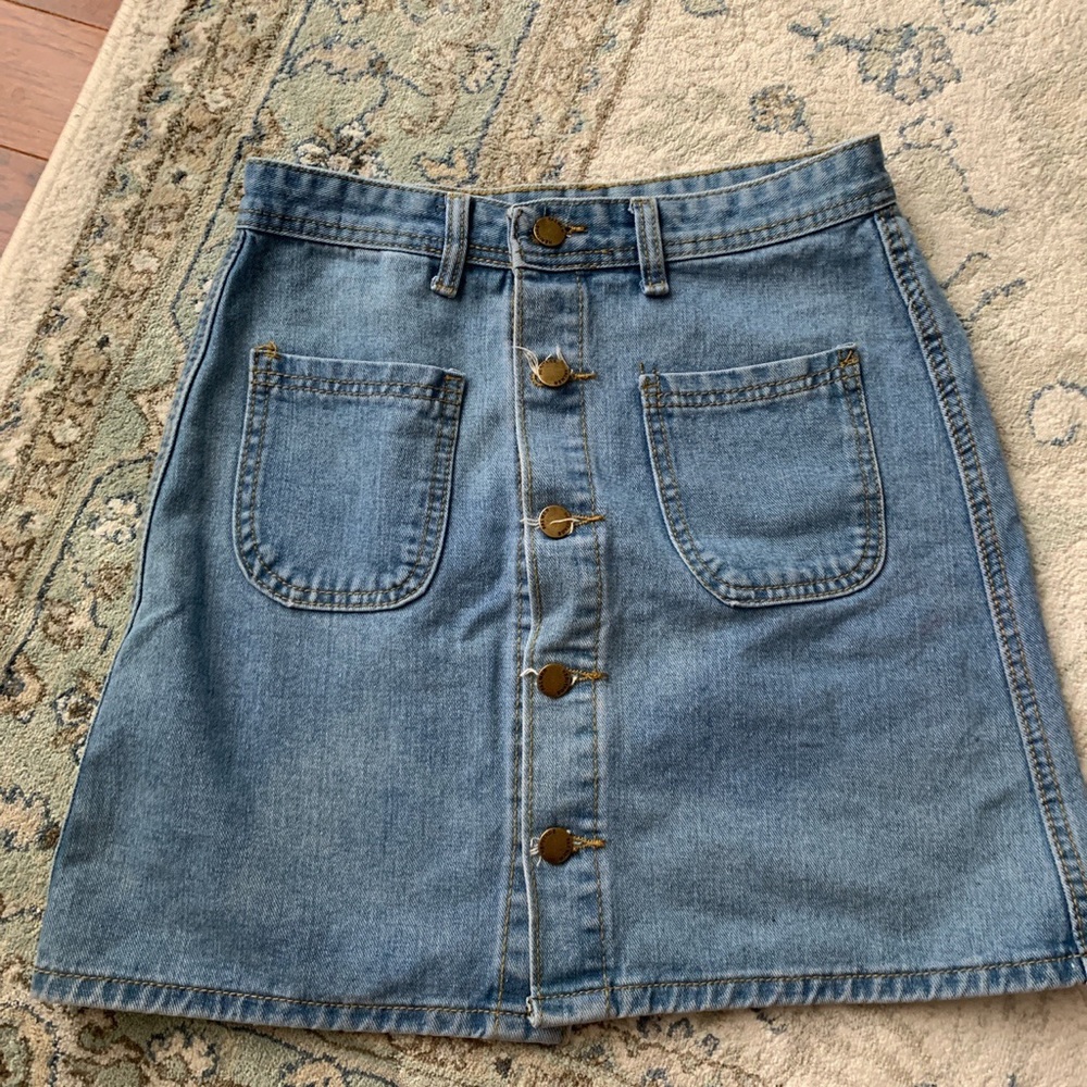 Jean mini skirt